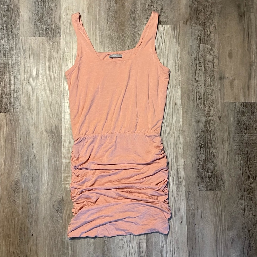 NWOT Tart Pink Tank Mini Dress with Ruched Stretch Skirt Size Medium